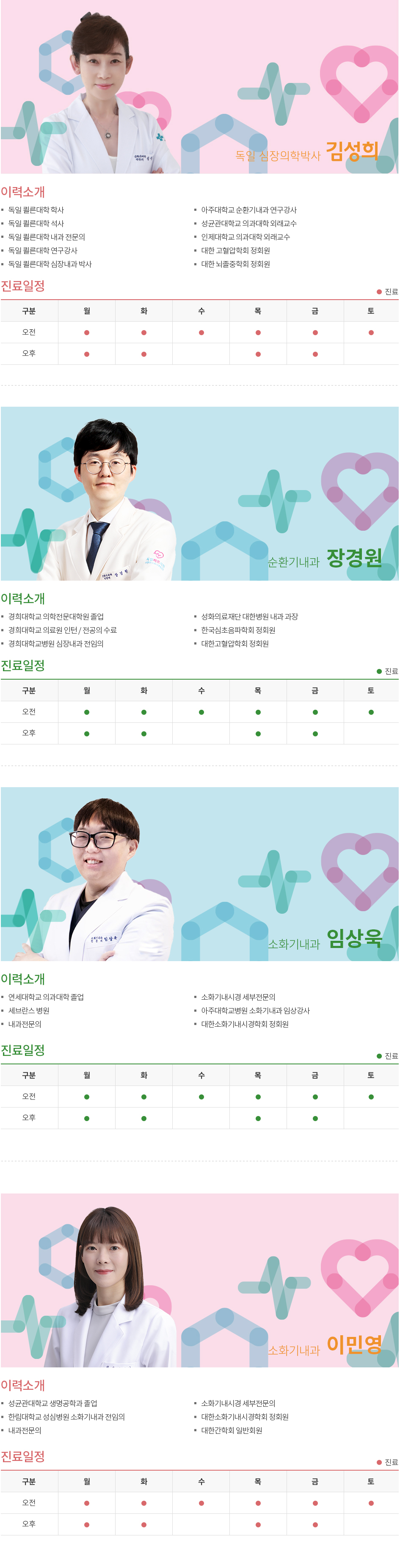 대표원장 이력소개