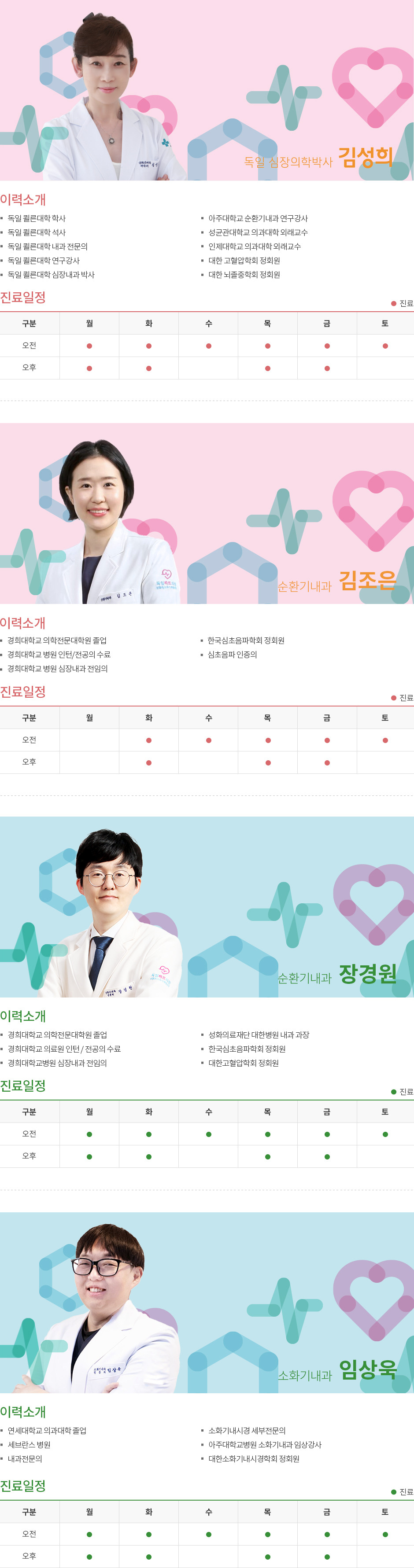 대표원장 이력소개